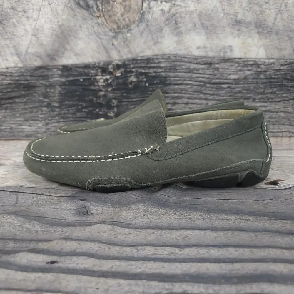 Kenneth Cole Reaction Loafers Mens Size 9.5 M Gray Suede Leather Slip On House